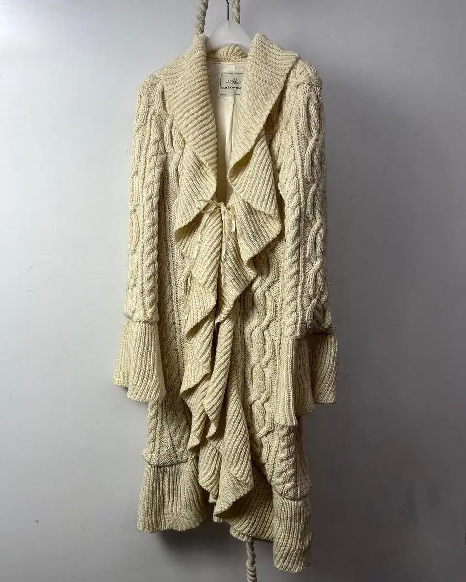 Grace continental wool long cardigan